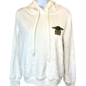 Star Wars Grogu Baby Yoda Women’s Hoodie Sweatshirt Size Medium Embroidered